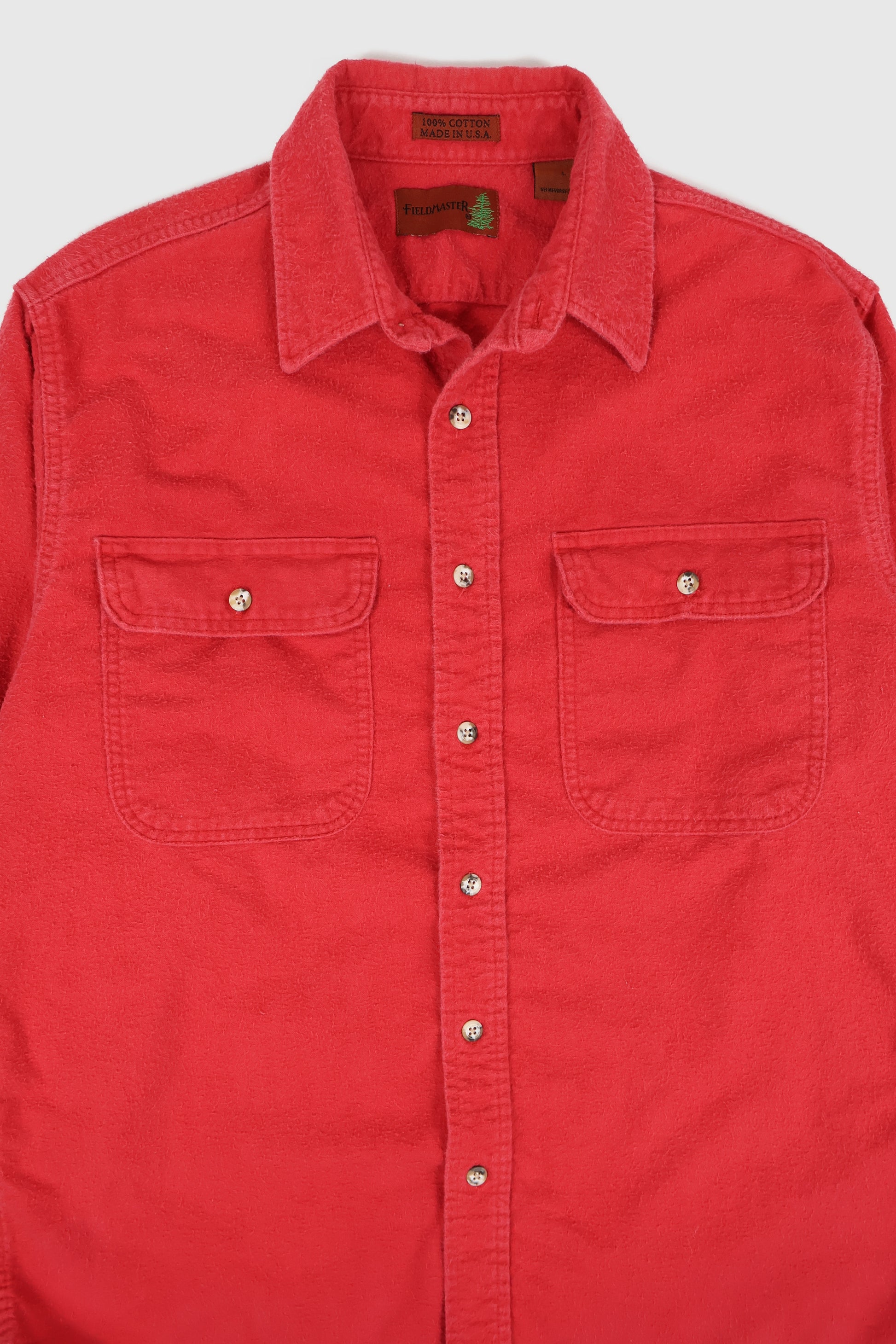 Vintage Red Flannel Button-Down Shirt Image 1