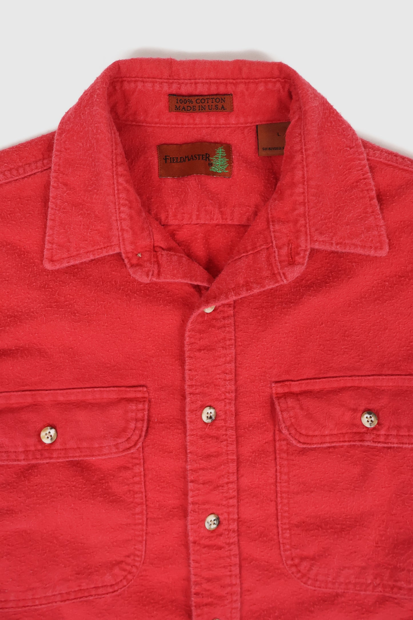 Vintage Red Flannel Button-Down Shirt Image 2