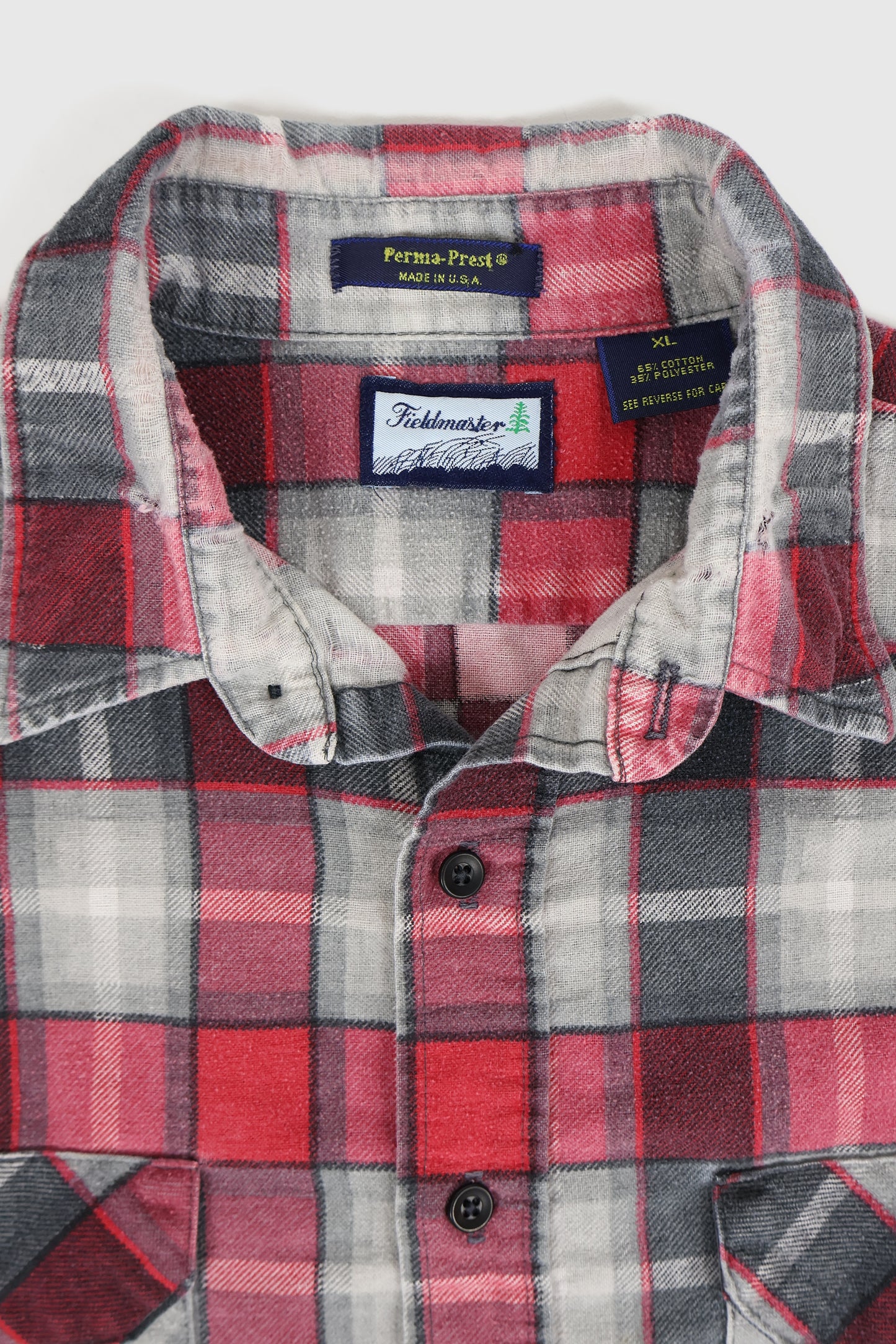 Vintage Lightweight Plaid Button-Down Shirt Image 2