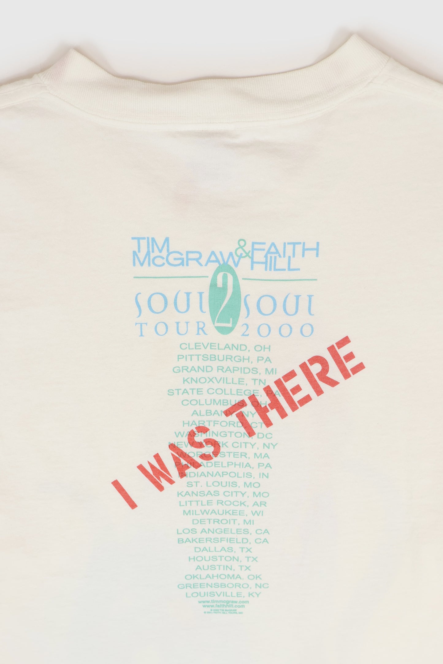 Vintage Tim Mcgraw & Faith Hill Soul 2 Soul 2000 Tour Tee