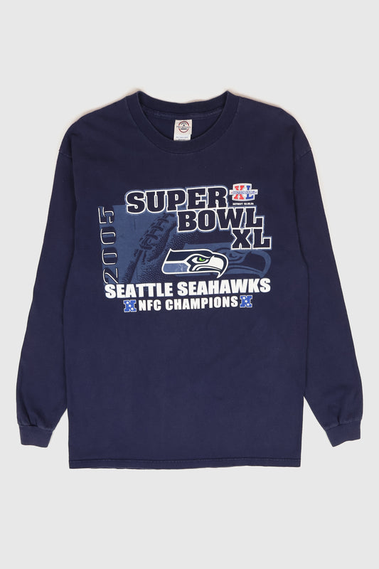 Vintage Seattle Seahawks 2005 NFC Champions Long Sleeve Tee Image 0