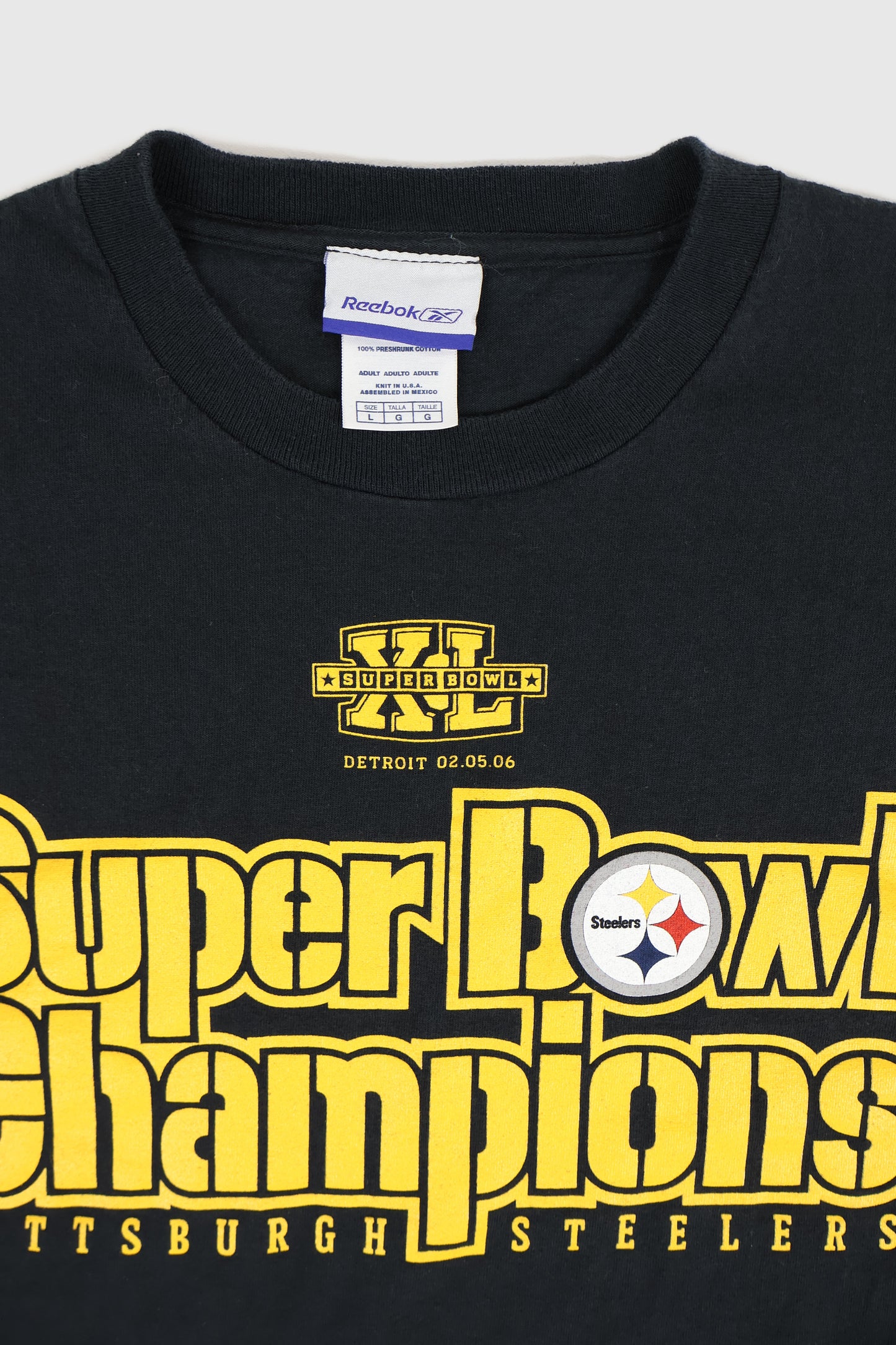 Vintage Pittsburgh Steelers Super Bowl XL Champions Tee Image 2