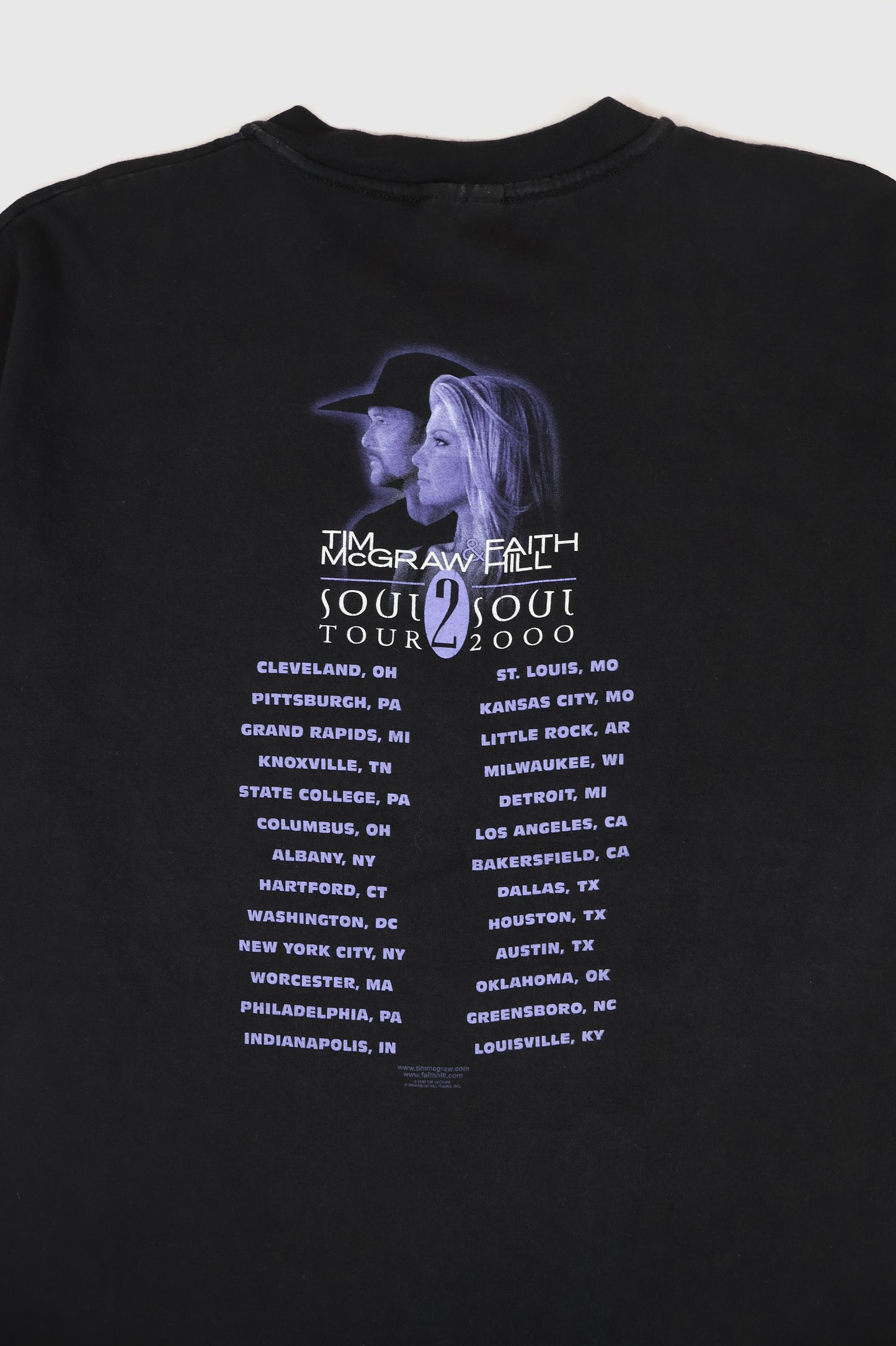 Vintage Tim Mcgraw and Faith Hill Soul 2 Soul Tour 2000 Tee Image 4