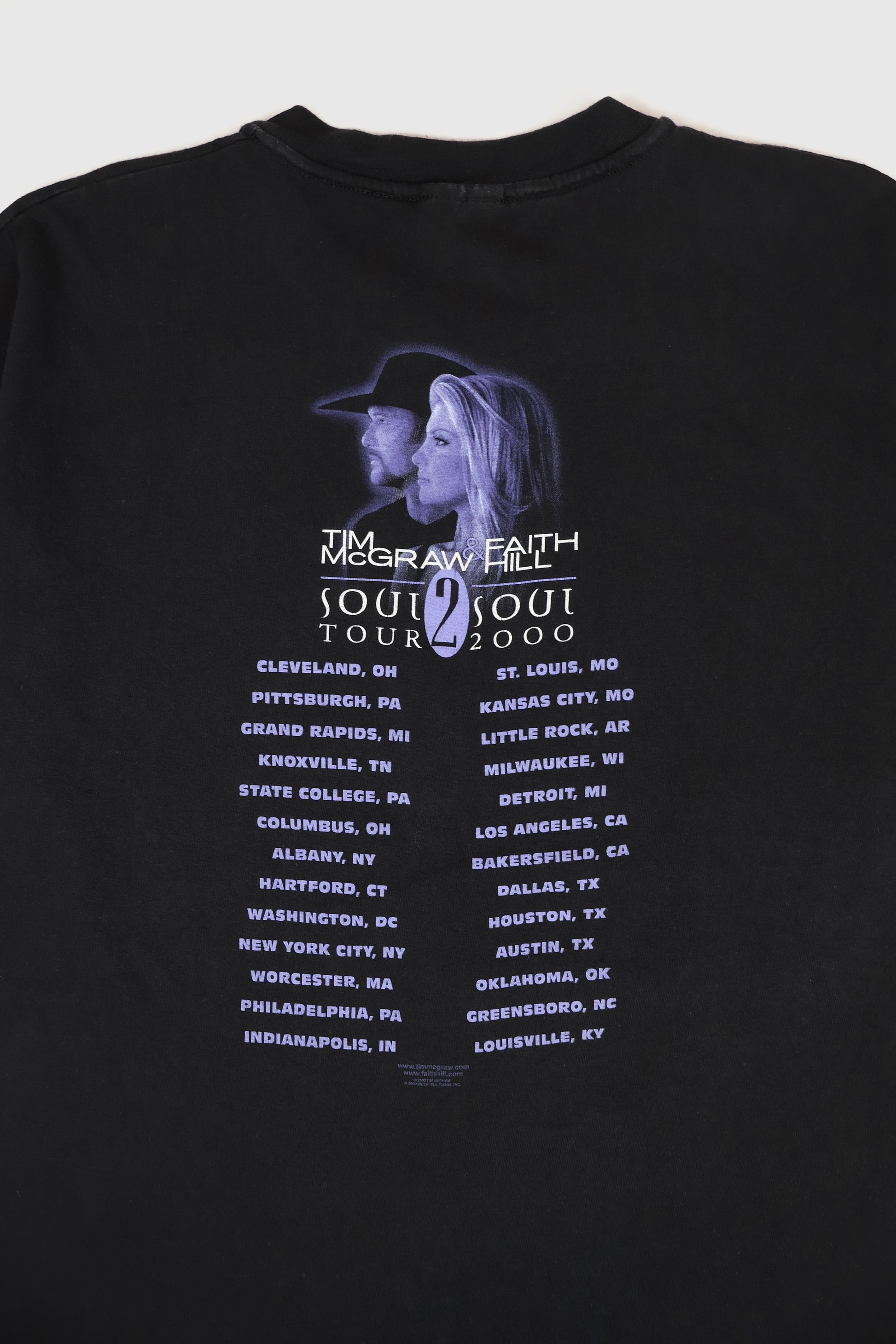 Vintage Tim Mcgraw and Faith Hill Soul 2 Soul Tour 2000 Tee Image 4