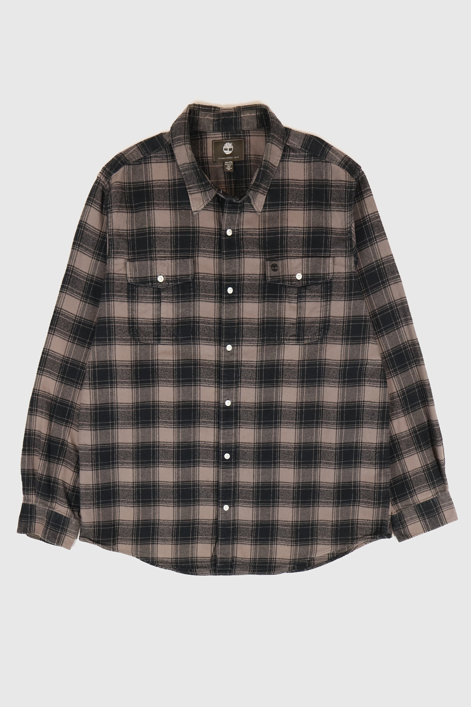 Vintage Timberland Flannel Button-Down Shirt Image 0