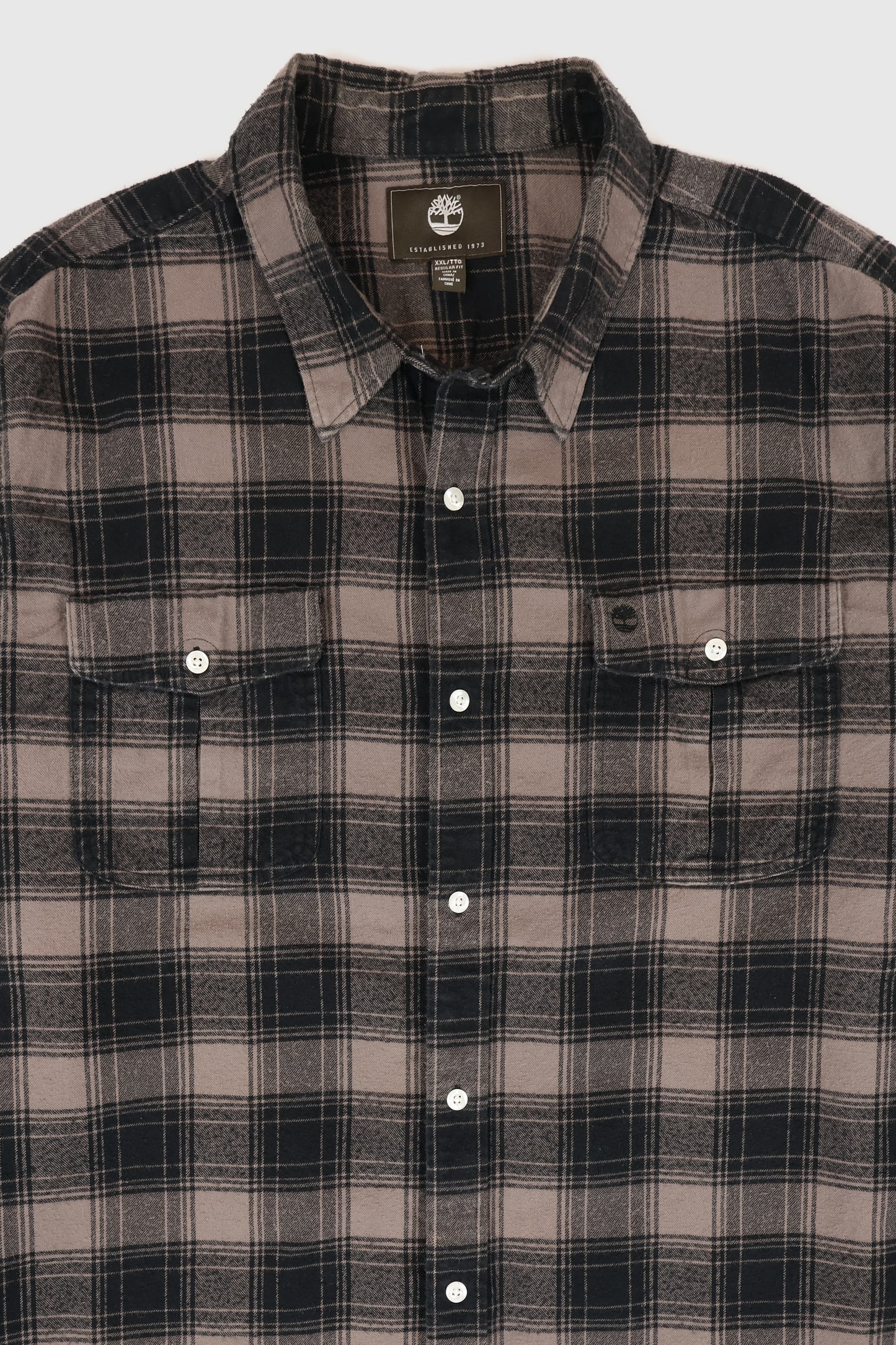 Vintage Timberland Flannel Button-Down Shirt Image 1