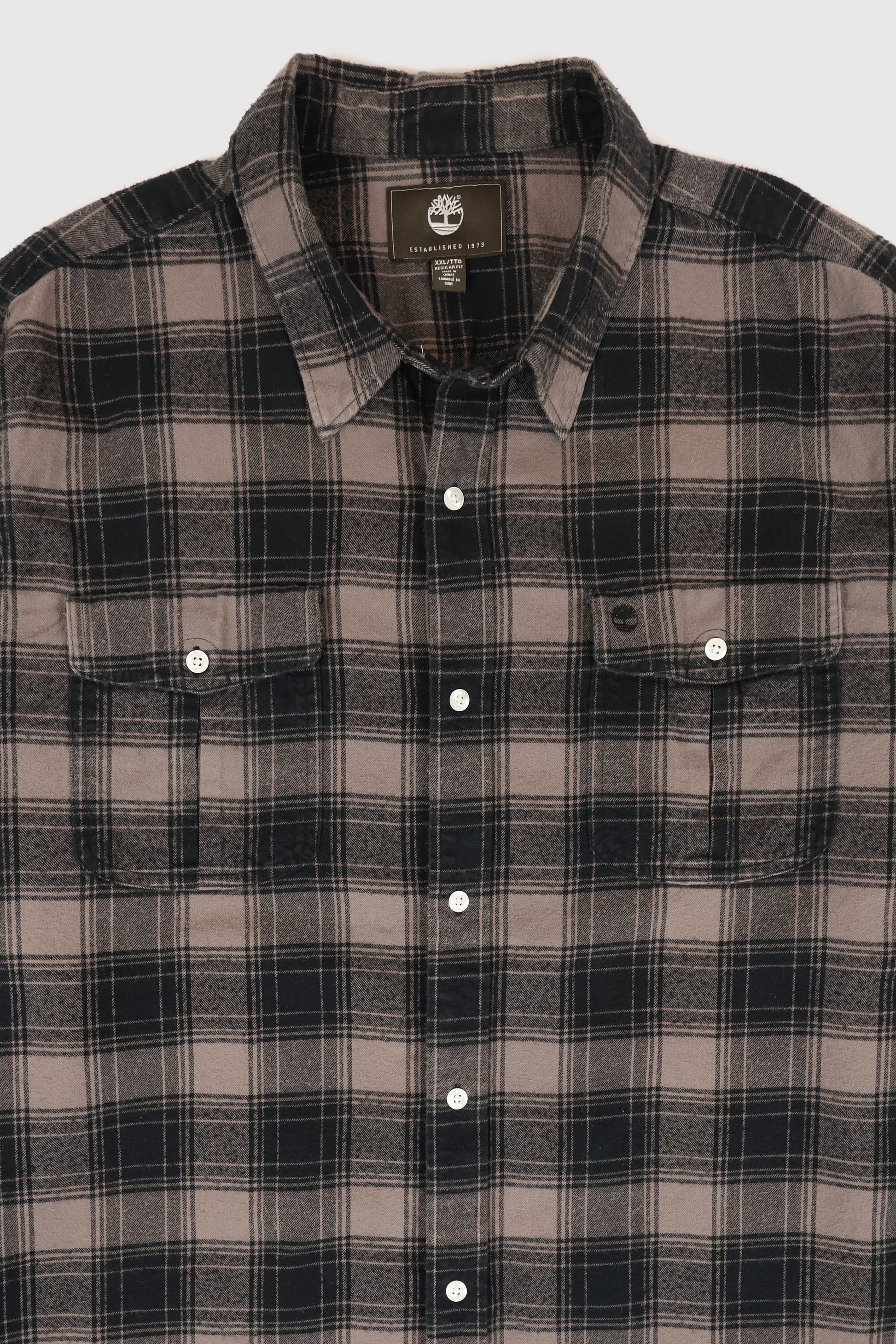 Vintage Timberland Flannel Button-Down Shirt Image 1