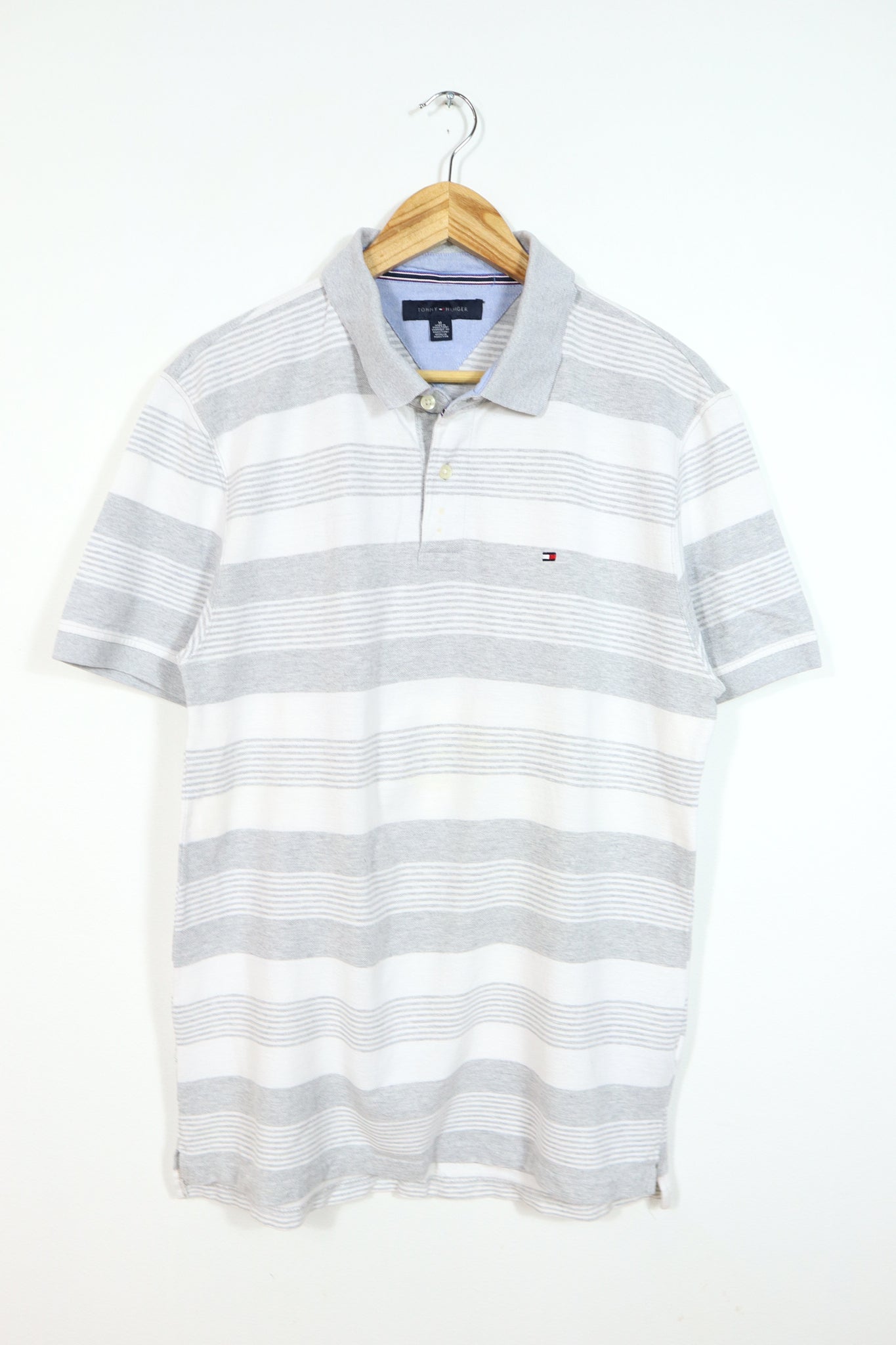 Tommy Hilfiger White Striped Polo