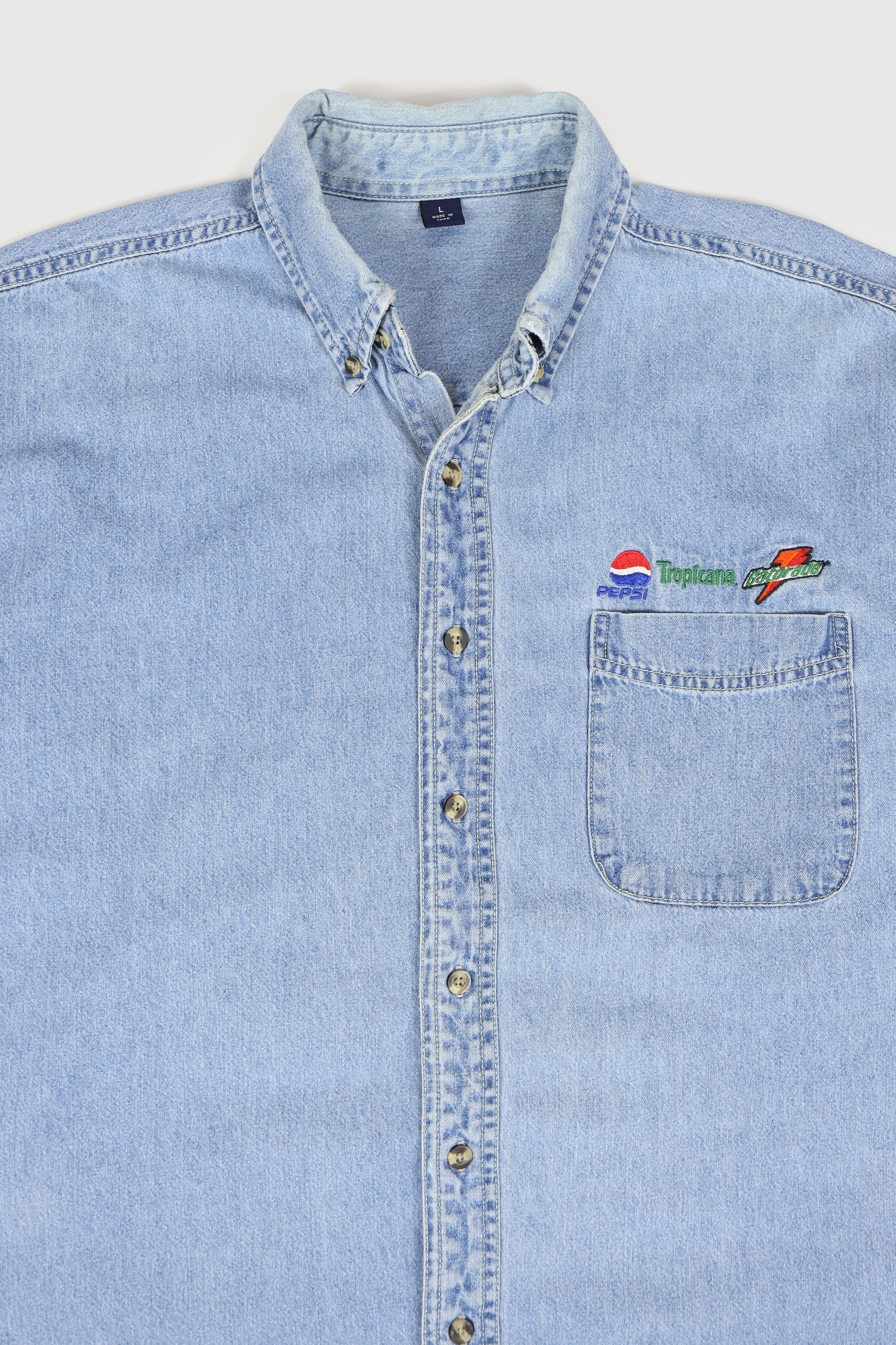 Vintage Embroidered Pepsi Co. Button-Down Shirt Image 1