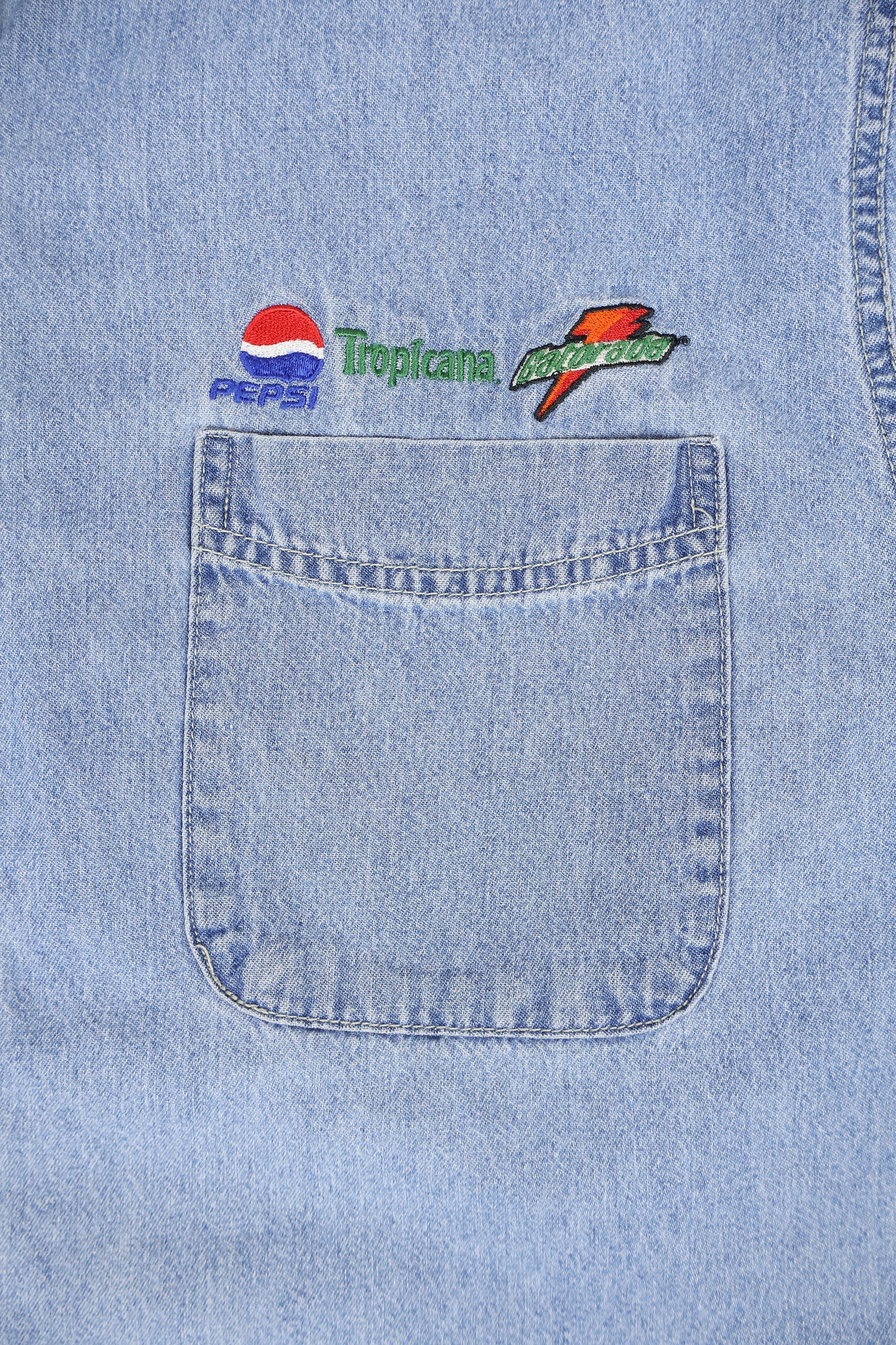 Vintage Embroidered Pepsi Co. Button-Down Shirt Image 3