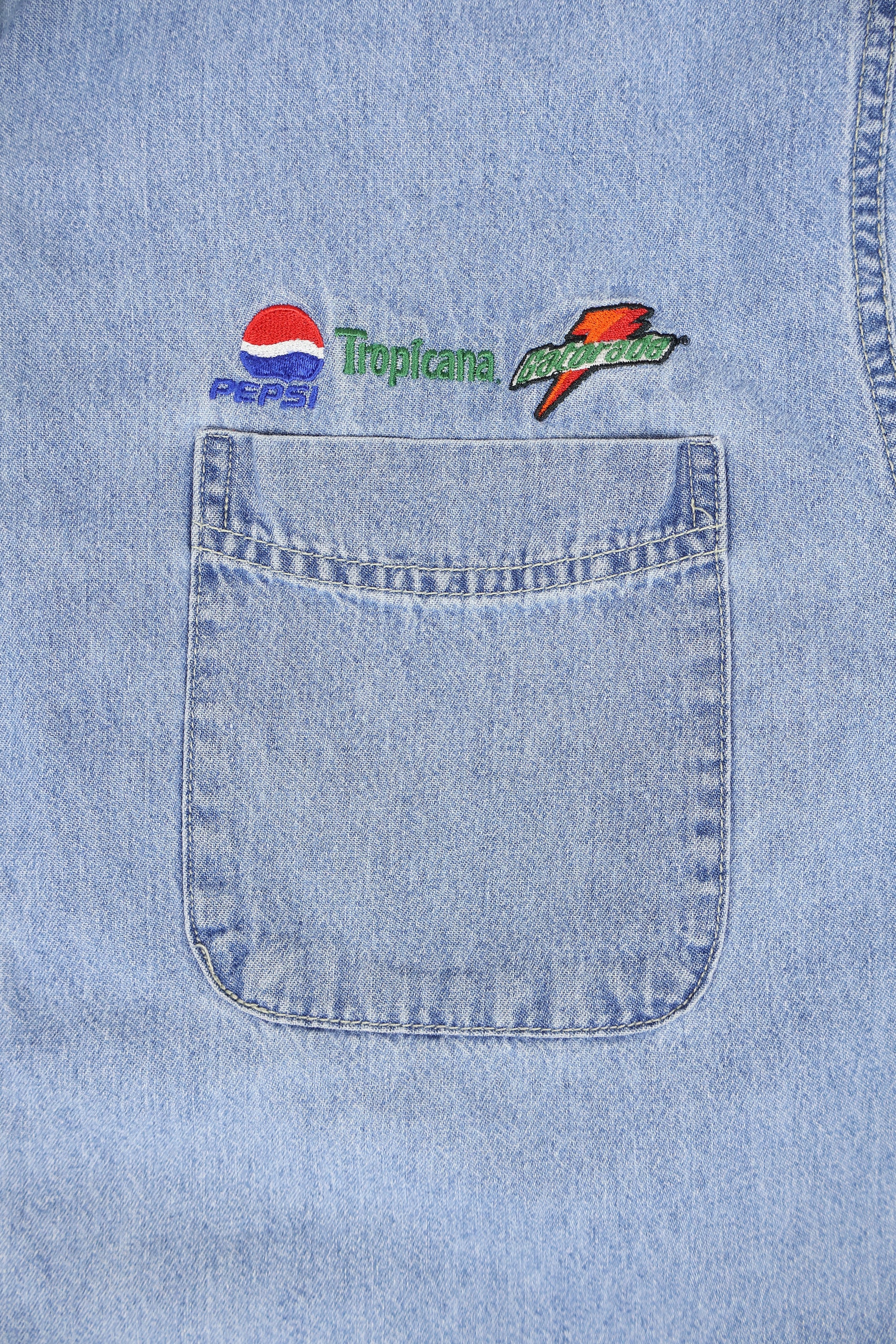 Vintage Embroidered Pepsi Co. Button-Down Shirt Image 3