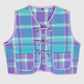 Reworked Woolen Plaid Tie Vest 20 Image 0