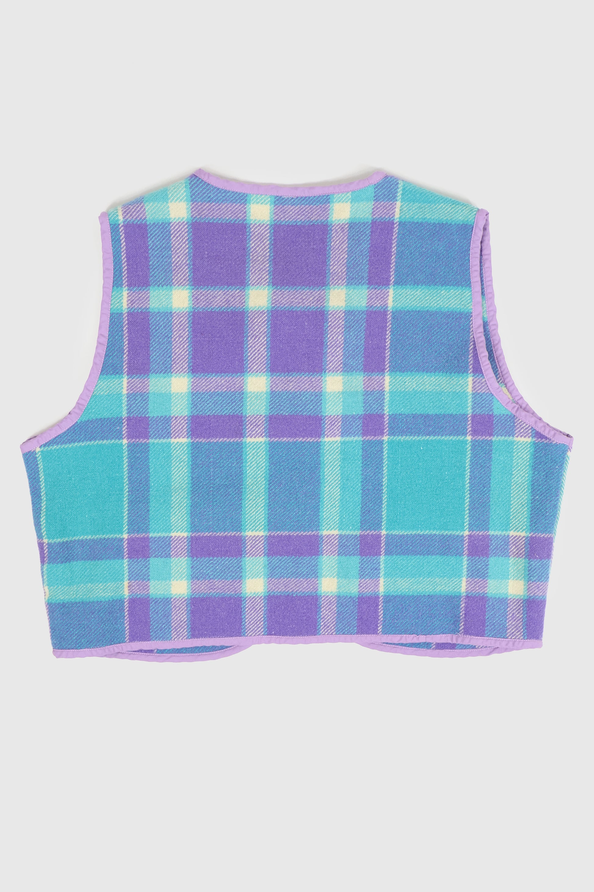 Reworked Woolen Plaid Tie Vest 20 Image 1