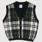 Vintage Green Plaid Sweater Vest Image 0