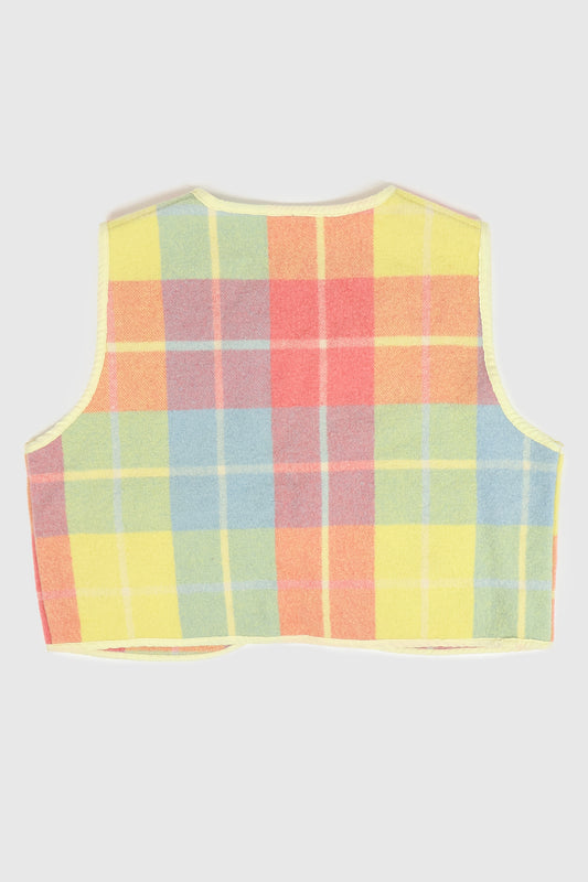 Reworked Woolen Plaid Tie Vest 15 Image 1