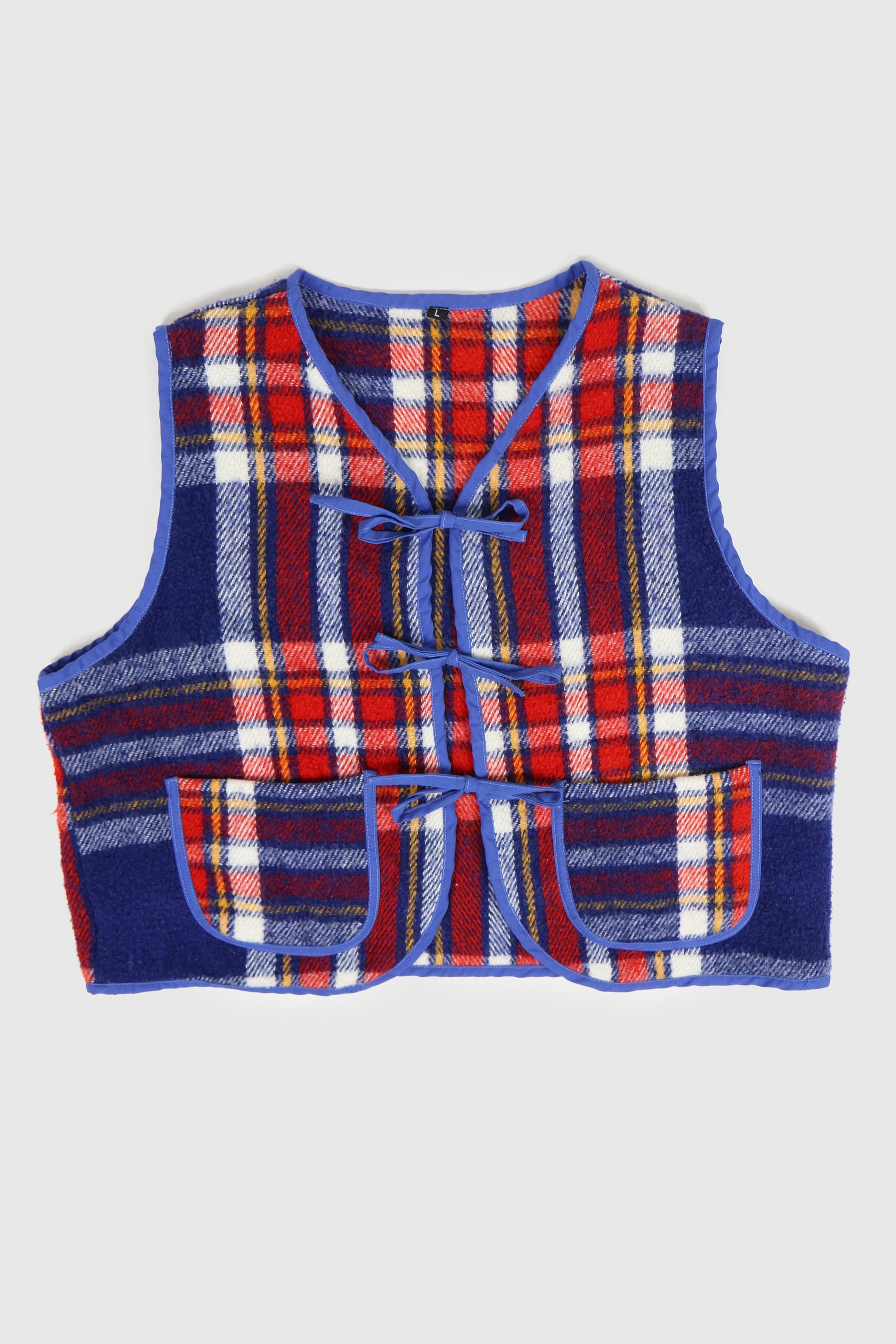 Reworked Woolen Plaid Tie Vest 17 Image 0
