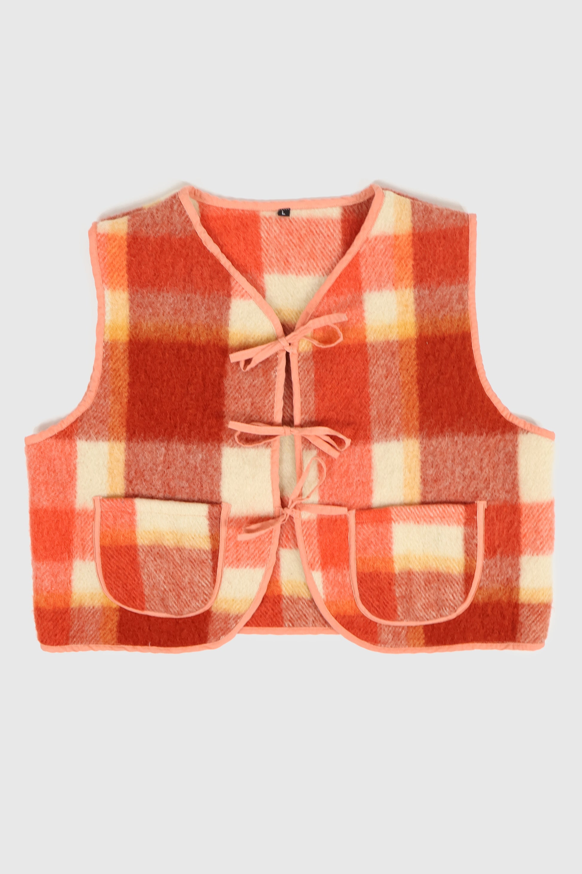 Reworked Woolen Plaid Tie Vest 18 Image 0
