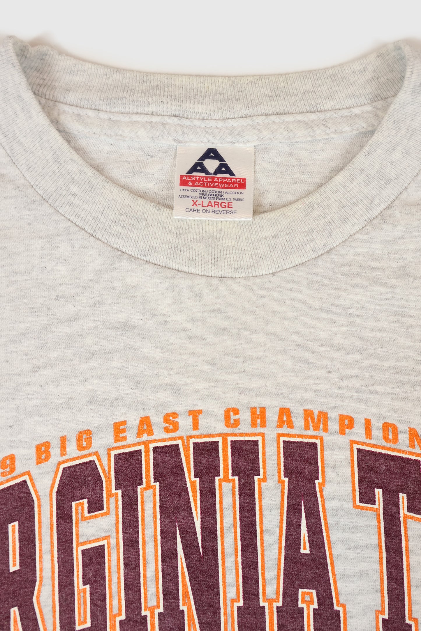 Vintage Virginia Tech 1999 Big East Champions Long Sleeve Tee Image 2