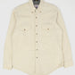 Vintage White Flannel Button-Down Shirt Image 0