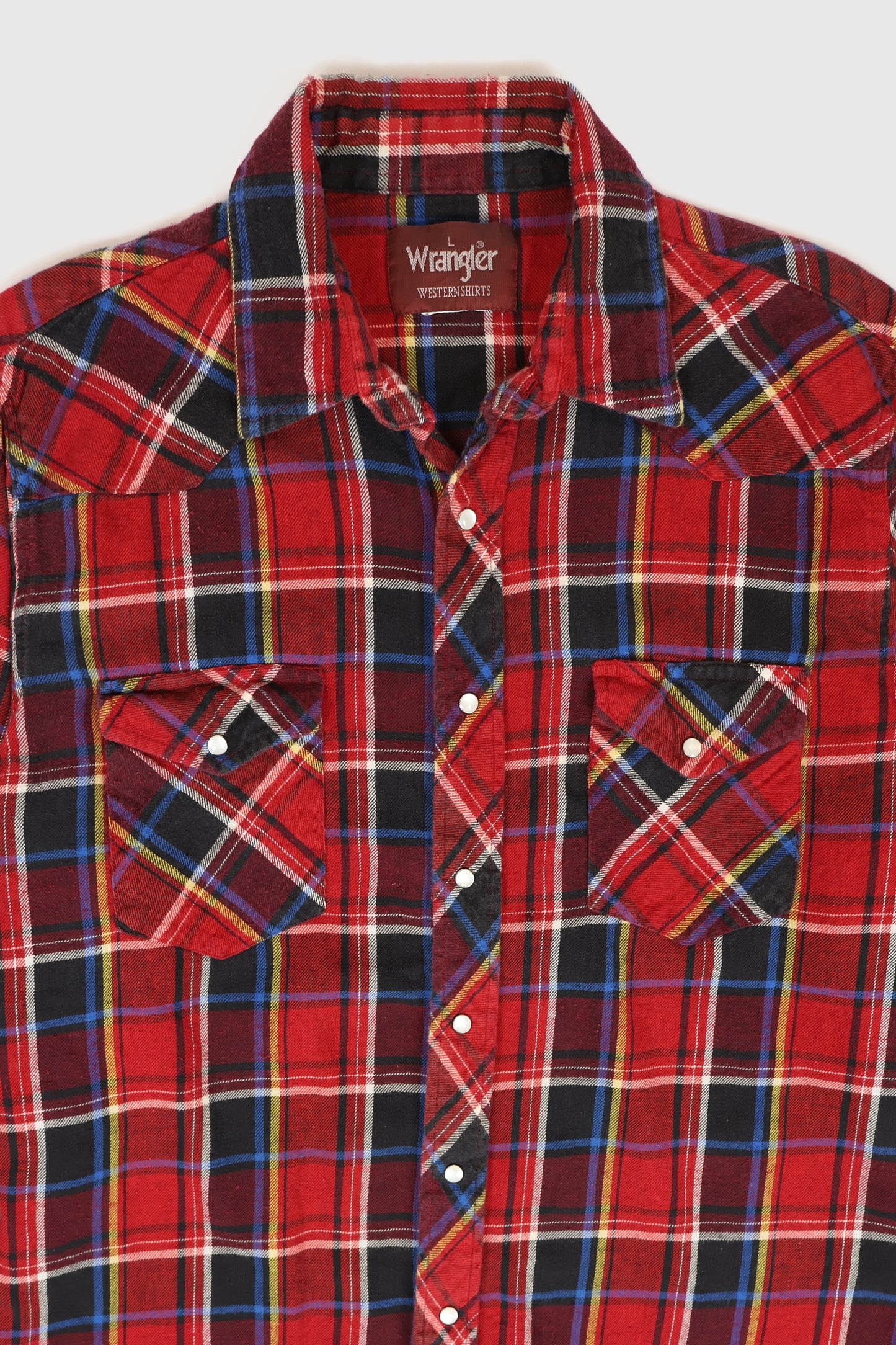 Vintage Wrangler Flannel Snap-Button Shirt Image 1