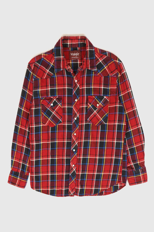 Vintage Wrangler Flannel Snap-Button Shirt