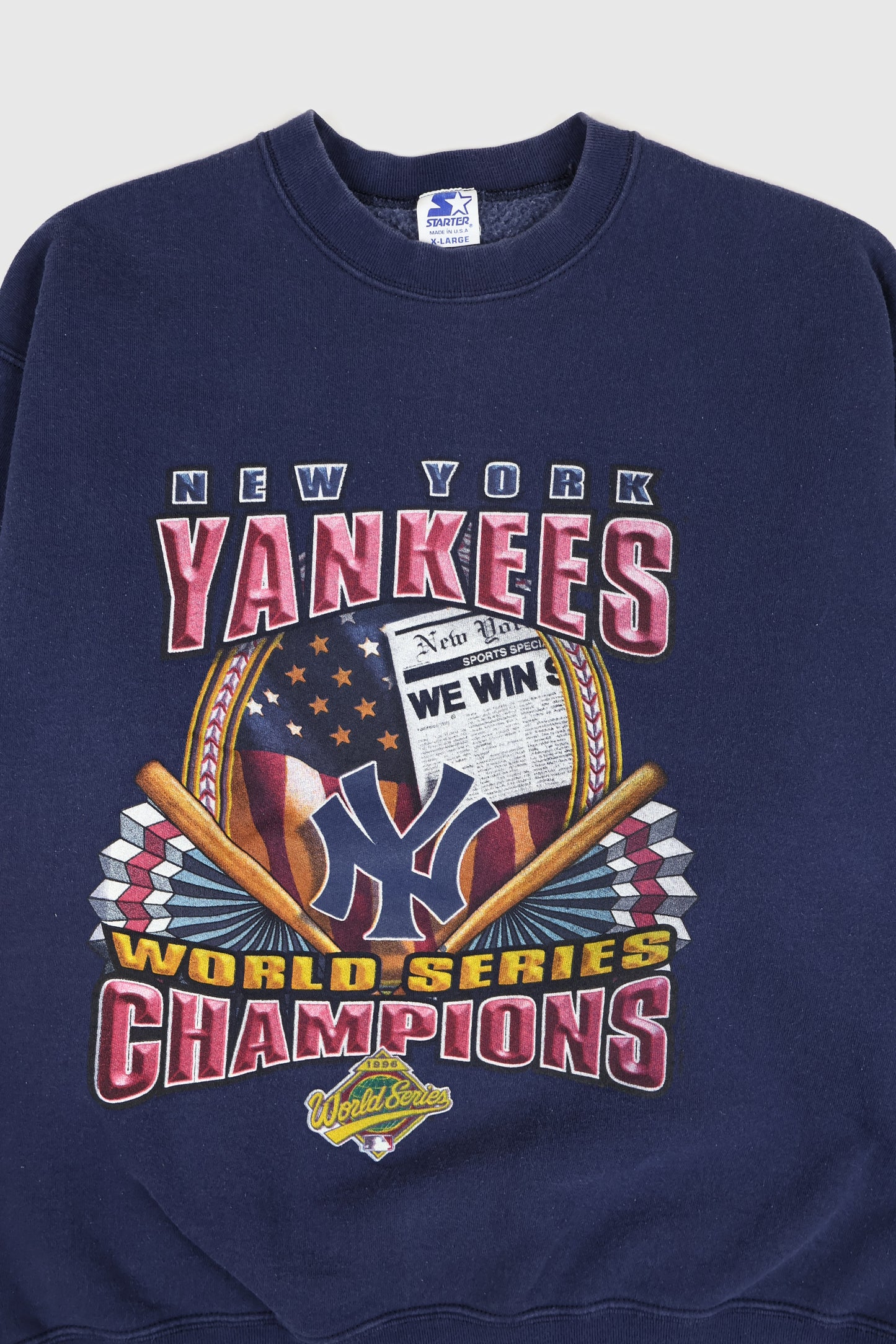 Vintage New York Yankees 1996 World Series Champions Crewneck Image 1