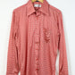 Vintage Red Houndstooth Silky Button-Down