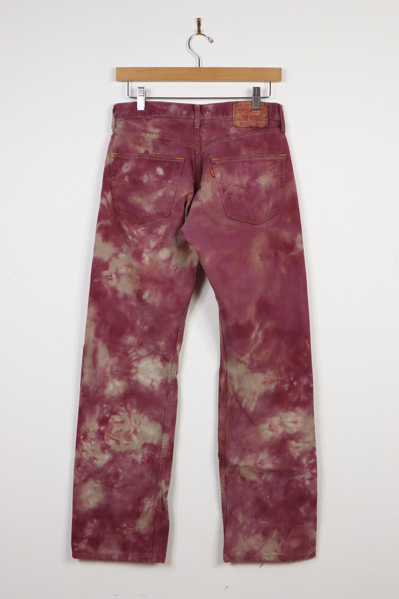 Upcycled Levi's 501 Straight Fit Button-Fly Dyed Jeans 005