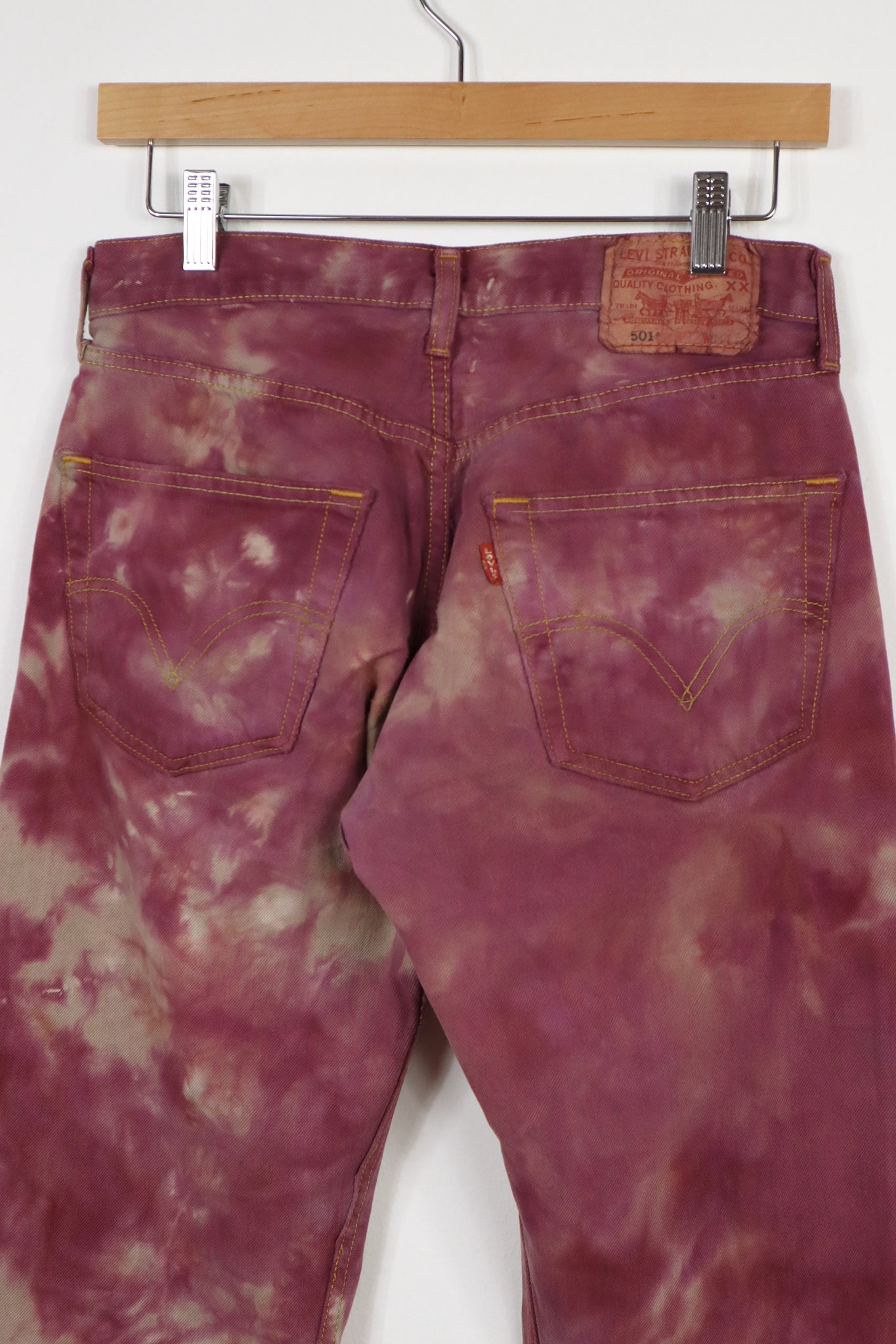Upcycled Levi's 501 Straight Fit Button-Fly Dyed Jeans 005