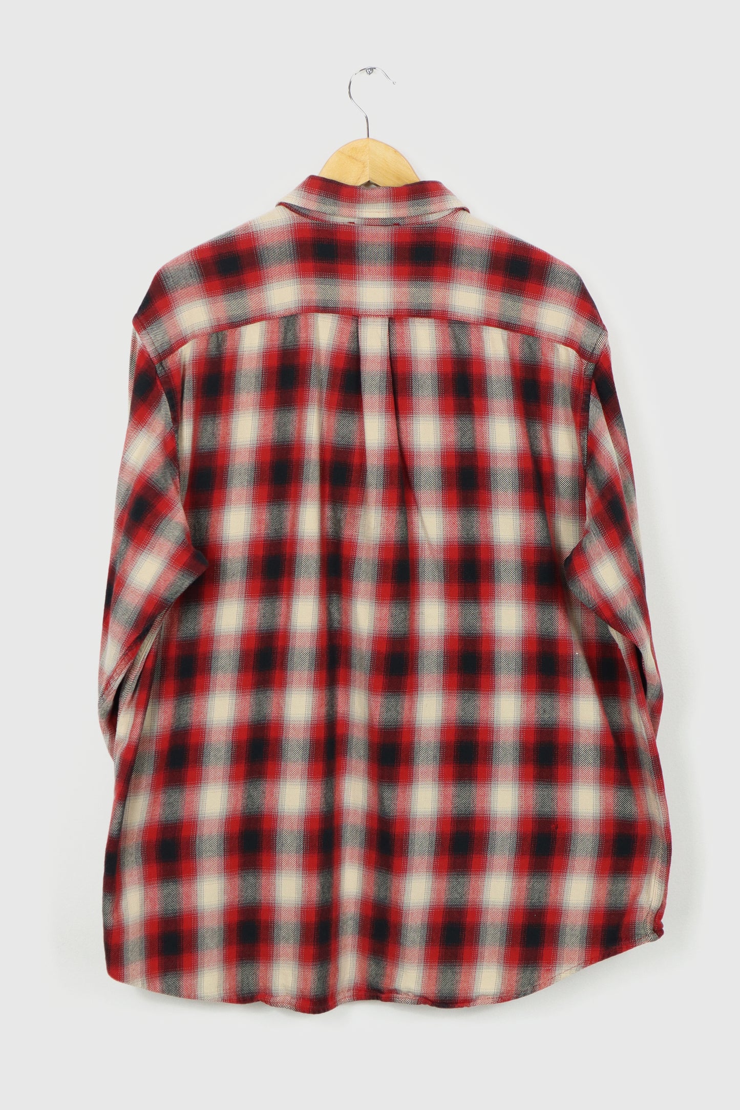 Vintage Gap Distressed Red Button-Down Shirt