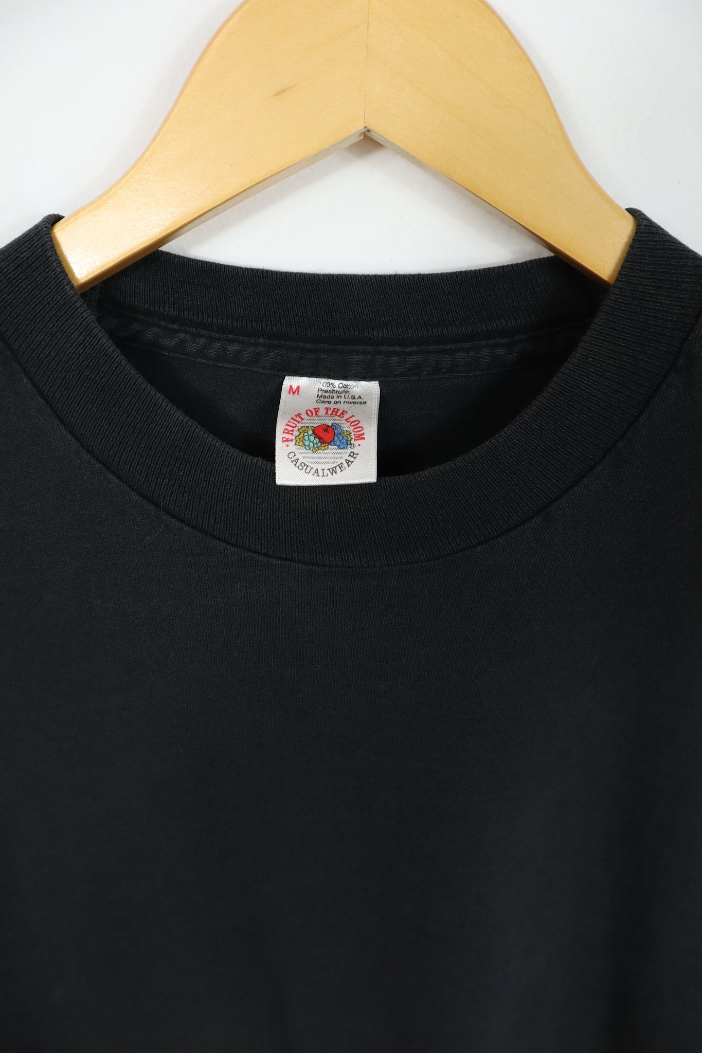 Vintage Solid Black Tee 001
