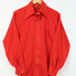 Vintage Sheer Red Button-Down