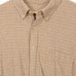 Vintage Beige Pattern Button-Down Shirt