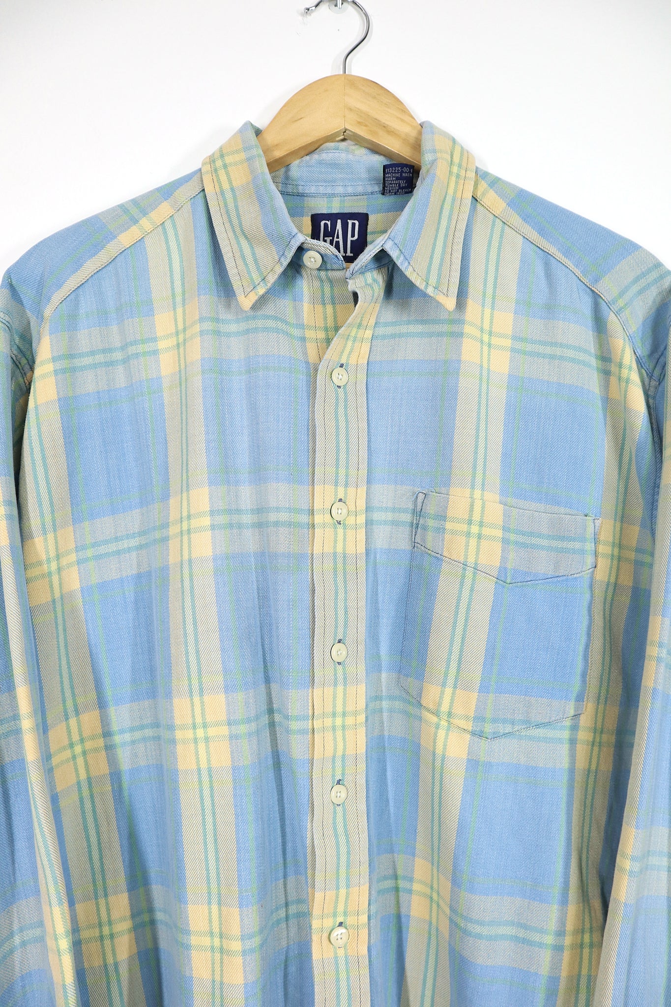Vintage Gap Light Blue Plaid Button-Down