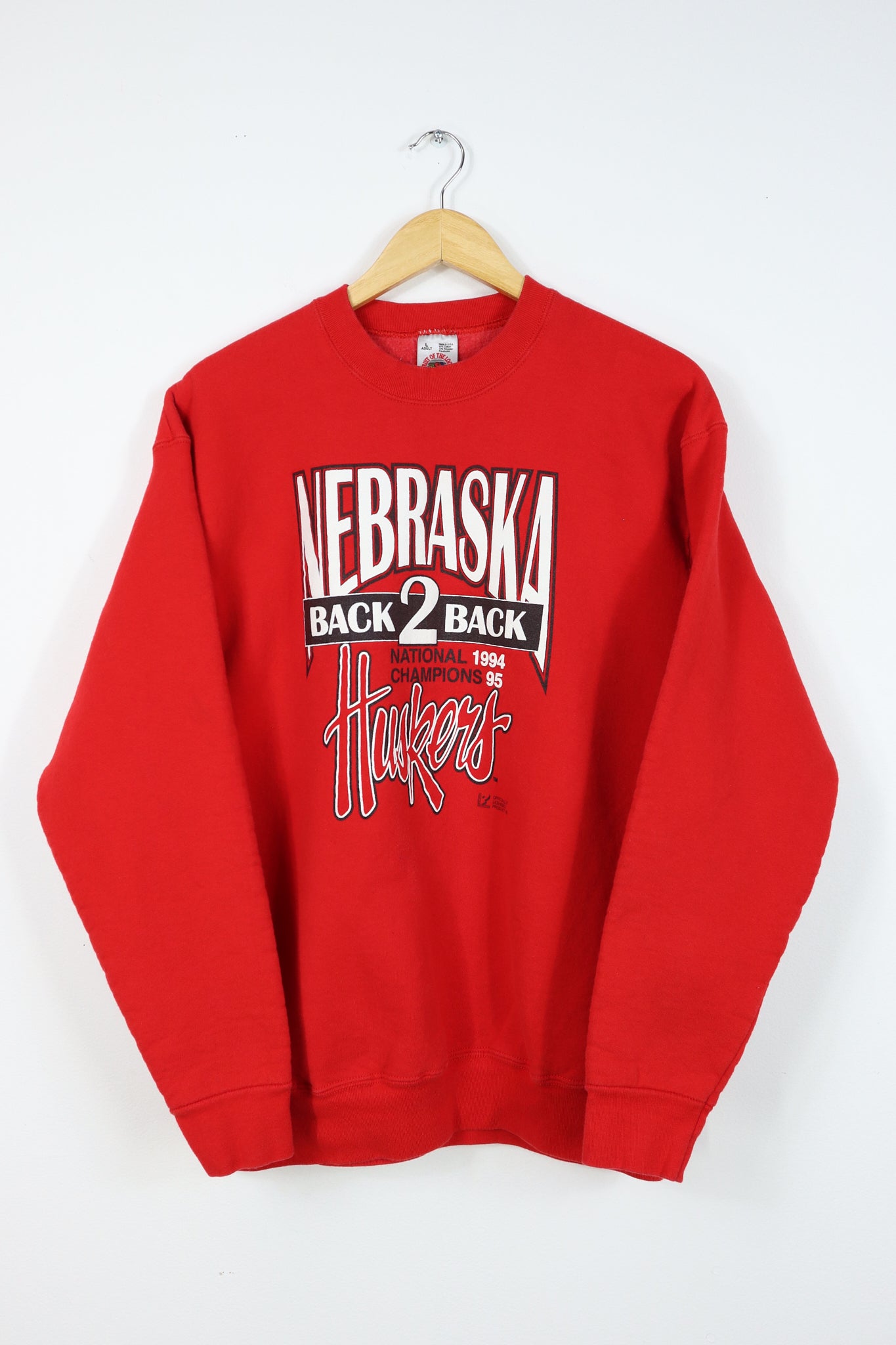Vintage Nebraska Back to Back National Champions Crewneck
