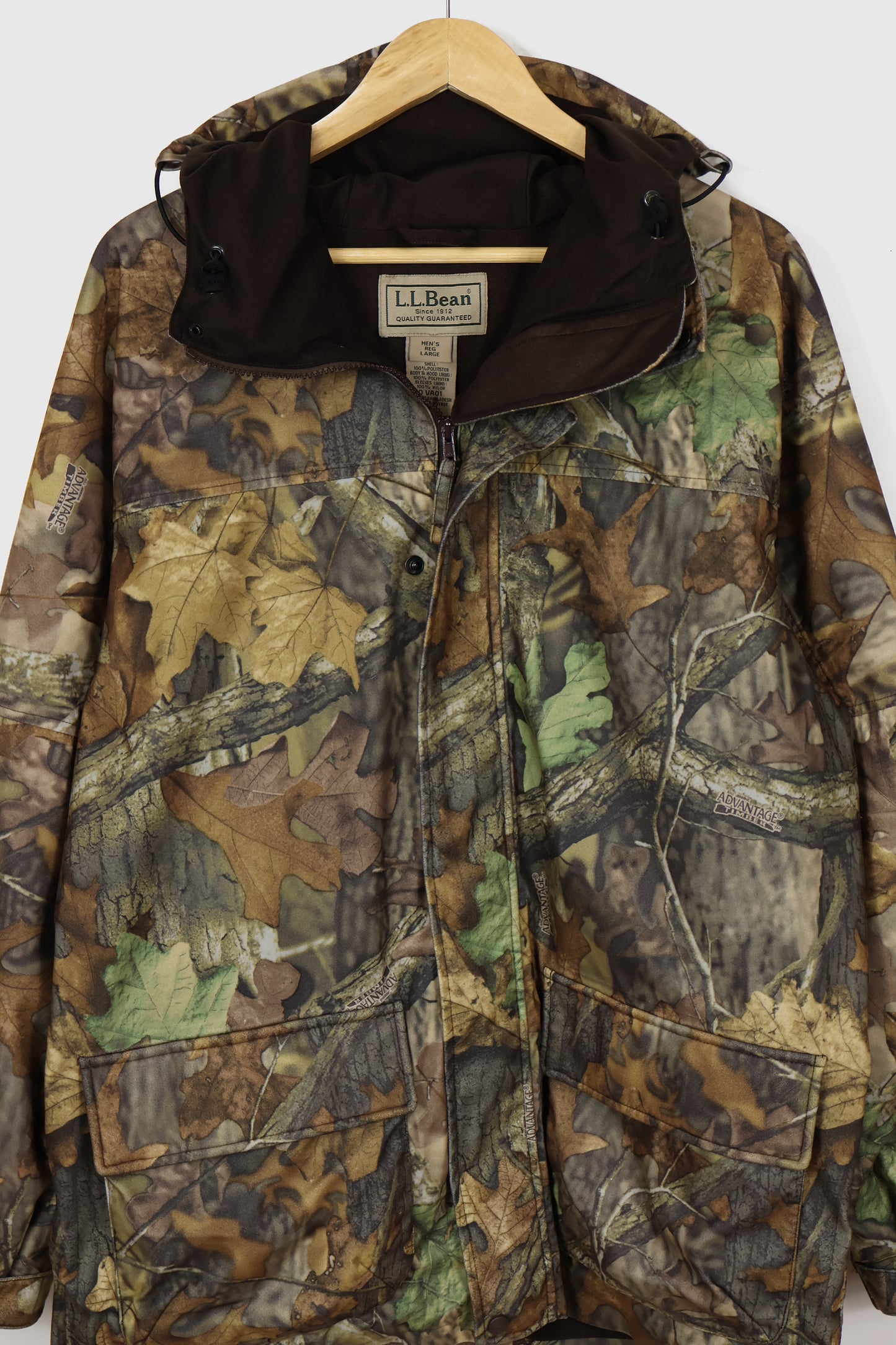 Vintage L.L. Bean Full Zip Real  Tree Camo Jacket