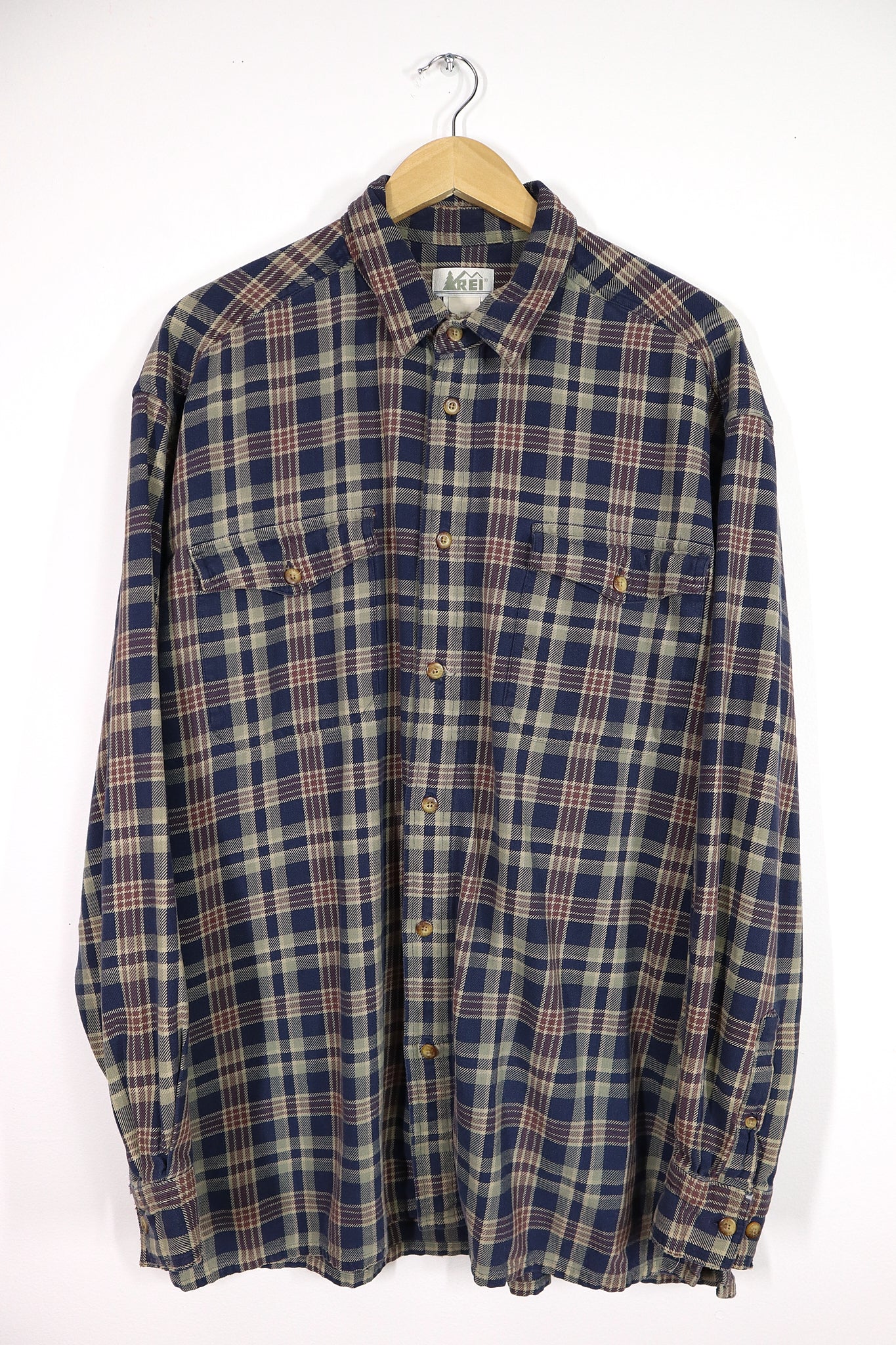 Vintage REI Plaid Button-Down