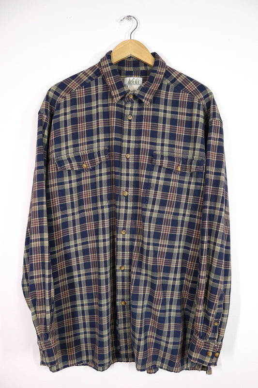 Vintage REI Plaid Button-Down