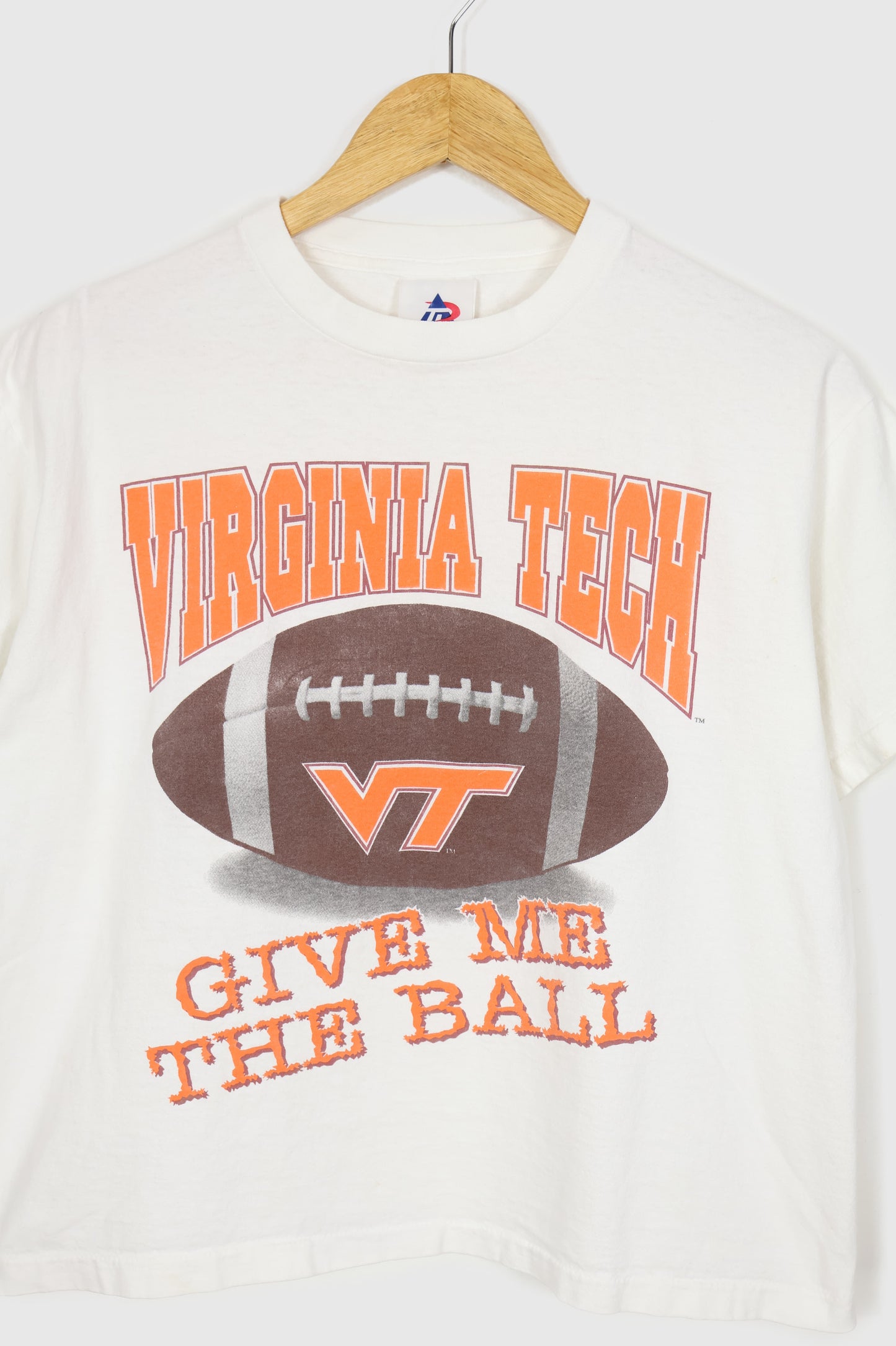 Vintage Cropped Virginia Tech Football Tee