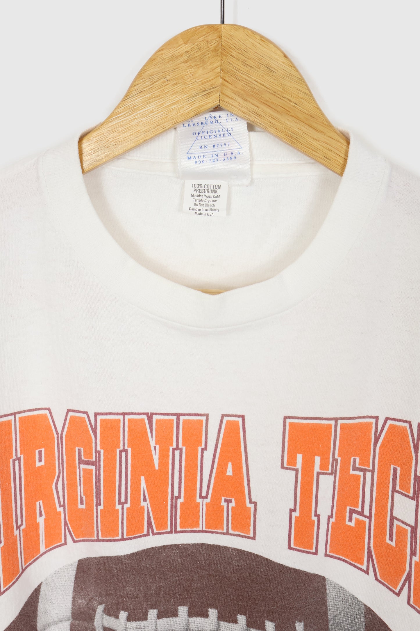 Vintage Cropped Virginia Tech Football Tee