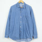 Vintage Alice in Wonderland Denim Button-Down