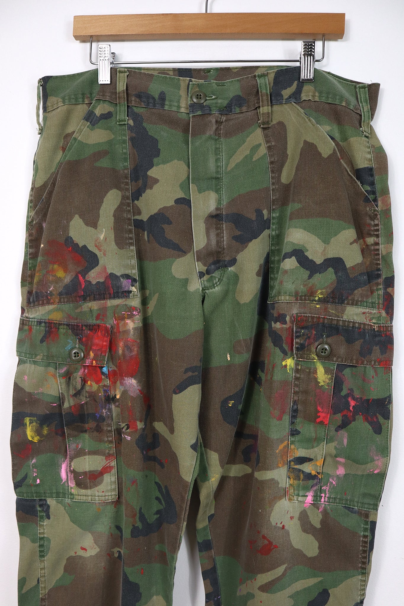 Vintage Paint Splattered Camo Pants