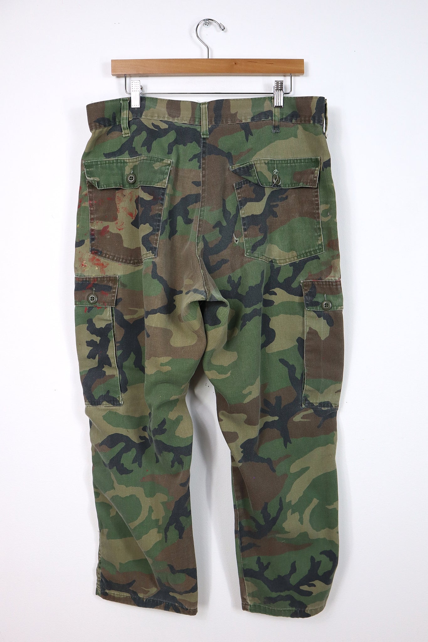 Vintage Paint Splattered Camo Pants