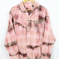 Vintage Plaid Bleached Flannel Button-Down 01