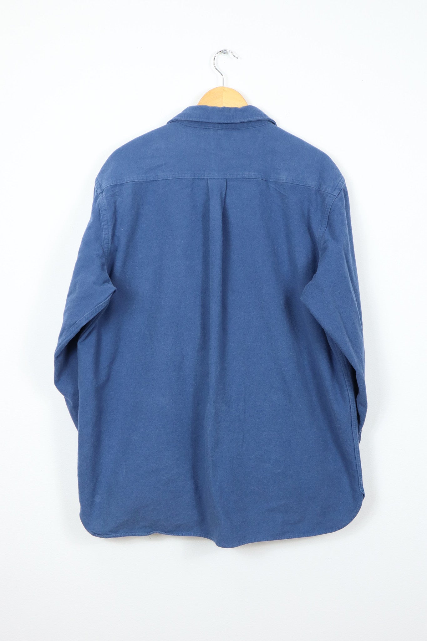 Vintage L.L. Bean Blue Flannel Button-Down Shirt 02