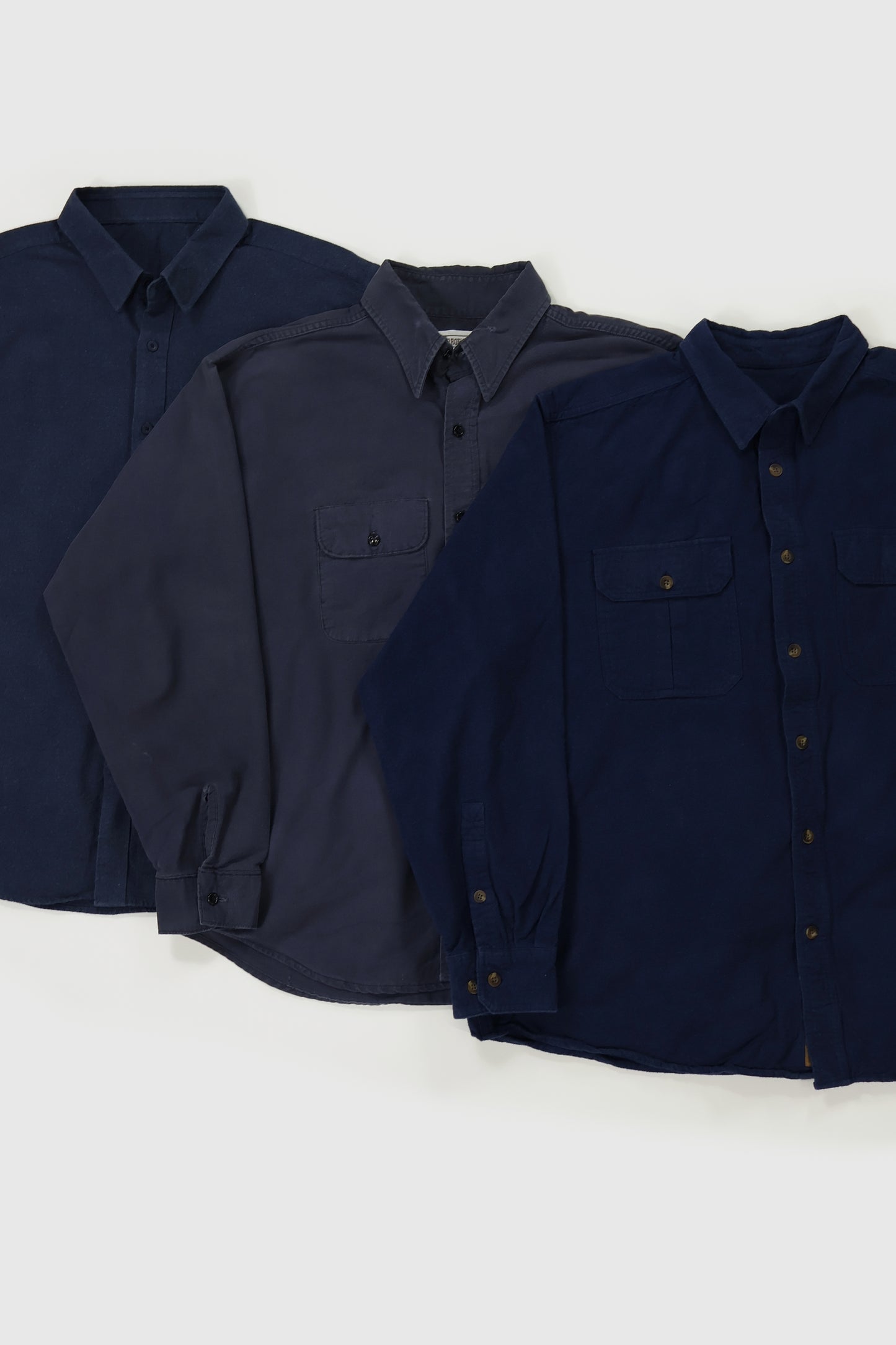 Mystery Solid Blue Flannel Button-Down Shirt