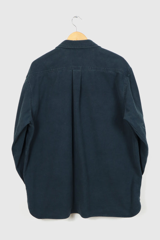 Vintage L.L. Bean Blue Flannel Button-Down Shirt