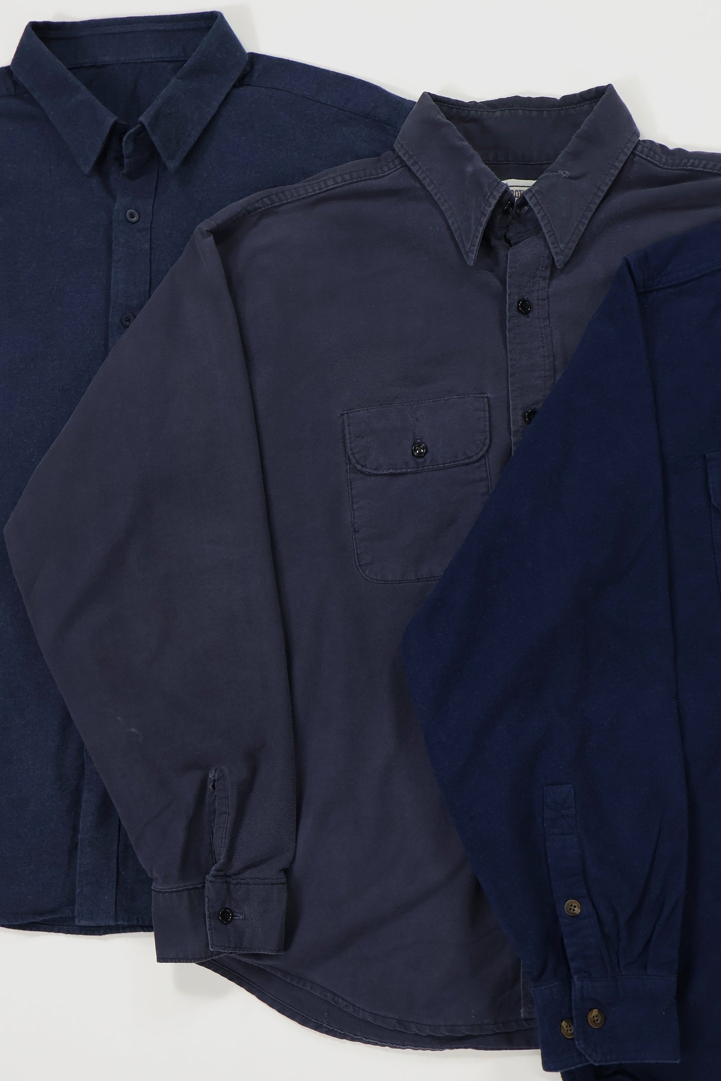 Mystery Solid Blue Flannel Button-Down Shirt