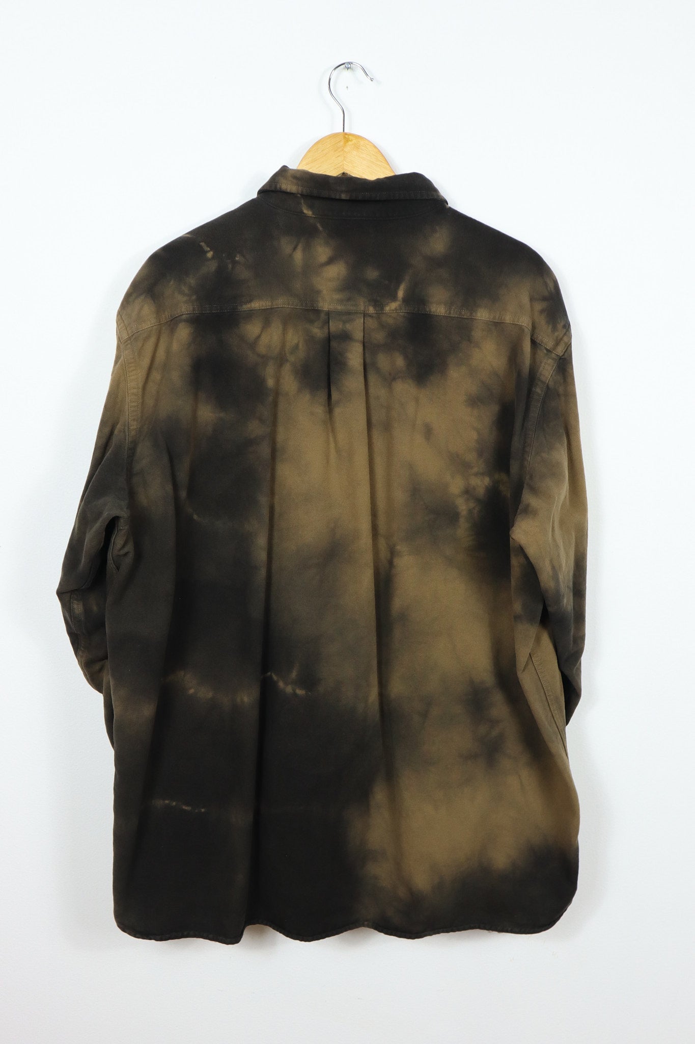 Upcycled L.L. Bean Dyed Flannel Button-Down