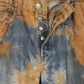 Vintage Reworked Rust Dyed 501 Levis Button Fly Jeans